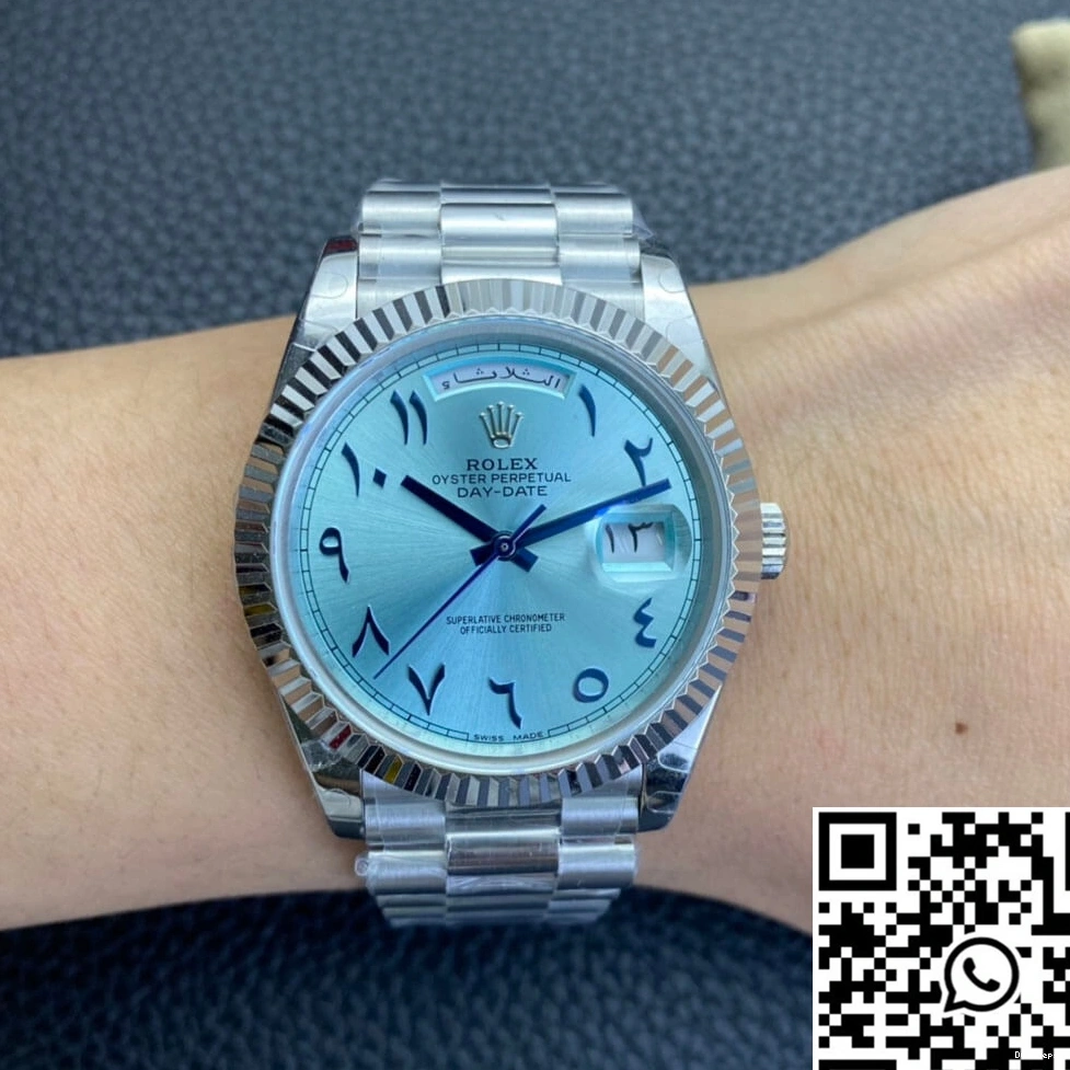 Ice Dial Rolex Factory Blue BP East Middle Date Day Customization 0128